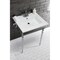 Fauceture KVPB25227W4CP 25-Inch Console Sink with Brass Legs (4-Inch, 3 Hole), White/Polished Chrome KVPB25227W4CP - alternate 2